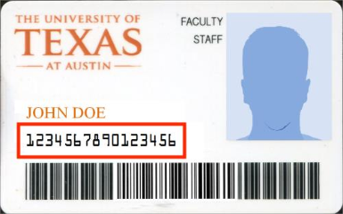 Sample UT ID Card