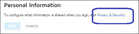 Privacy & Security Select Privacy & Security to update professional title.