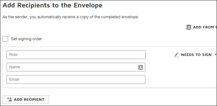 Recipients and Roles