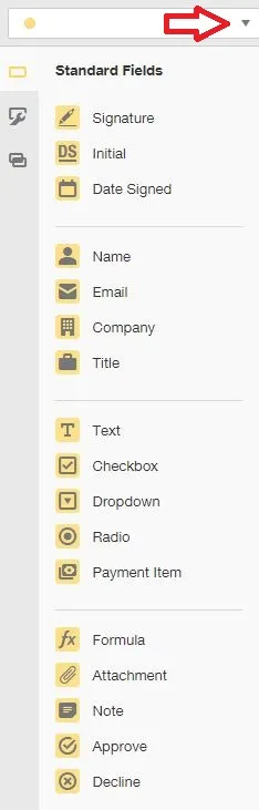 Screen grab of tagging menu