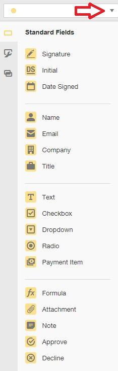 Screen grab of tagging menu