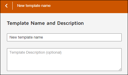Template Name and Description