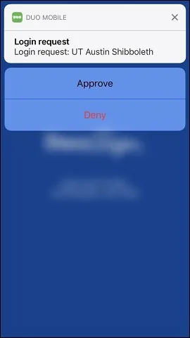 iPhone Login Duo Approve or Deny